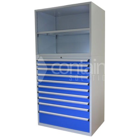 2000mm Series Open Top Storeman® High Density Cabinets - 8 Drawer Cabinet - Type 2 - Containit Solutions