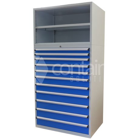 2000mm Series Open Top Storeman® High Density Cabinets - 8 Drawer Cabinet - Type 2 - Containit Solutions