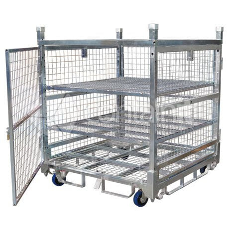 1360 Logistics & Storage Cage with Single Point Castor Lock - Containit Solutions